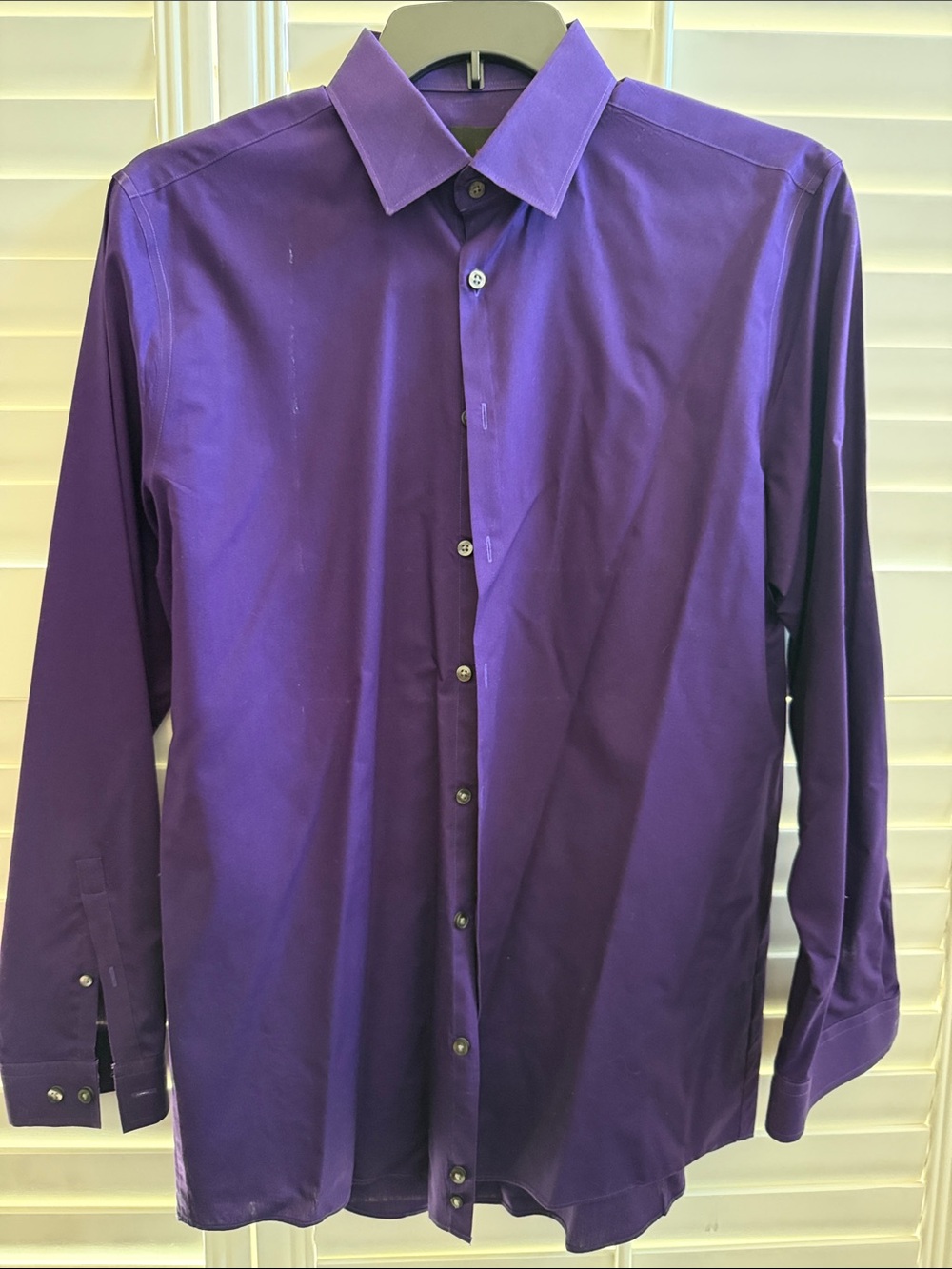 Men's Purple Dress Shirt - Classic Long Sleeve